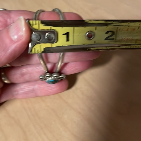 Old Pawn Bisbee Turquoise Sterling Cuff Signed - Picture 15 of 16